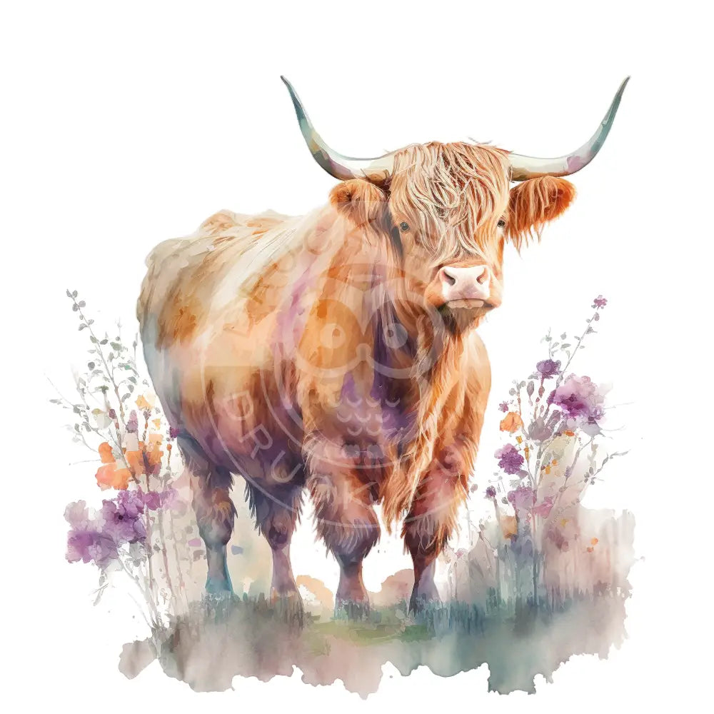 Bügelbild Highland Kuh 1-110