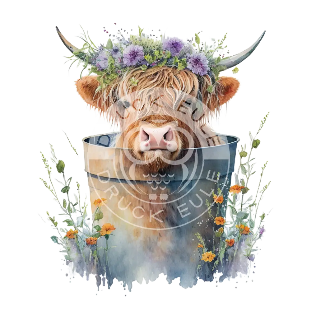 Bügelbild Highland Kuh 1.3-1