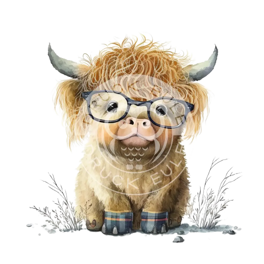 Bügelbild Highland Kuh 1.4.-8
