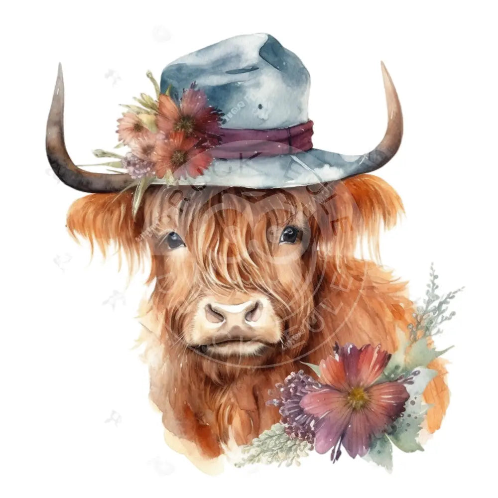 Bügelbild Highland Kuh 1.5-10