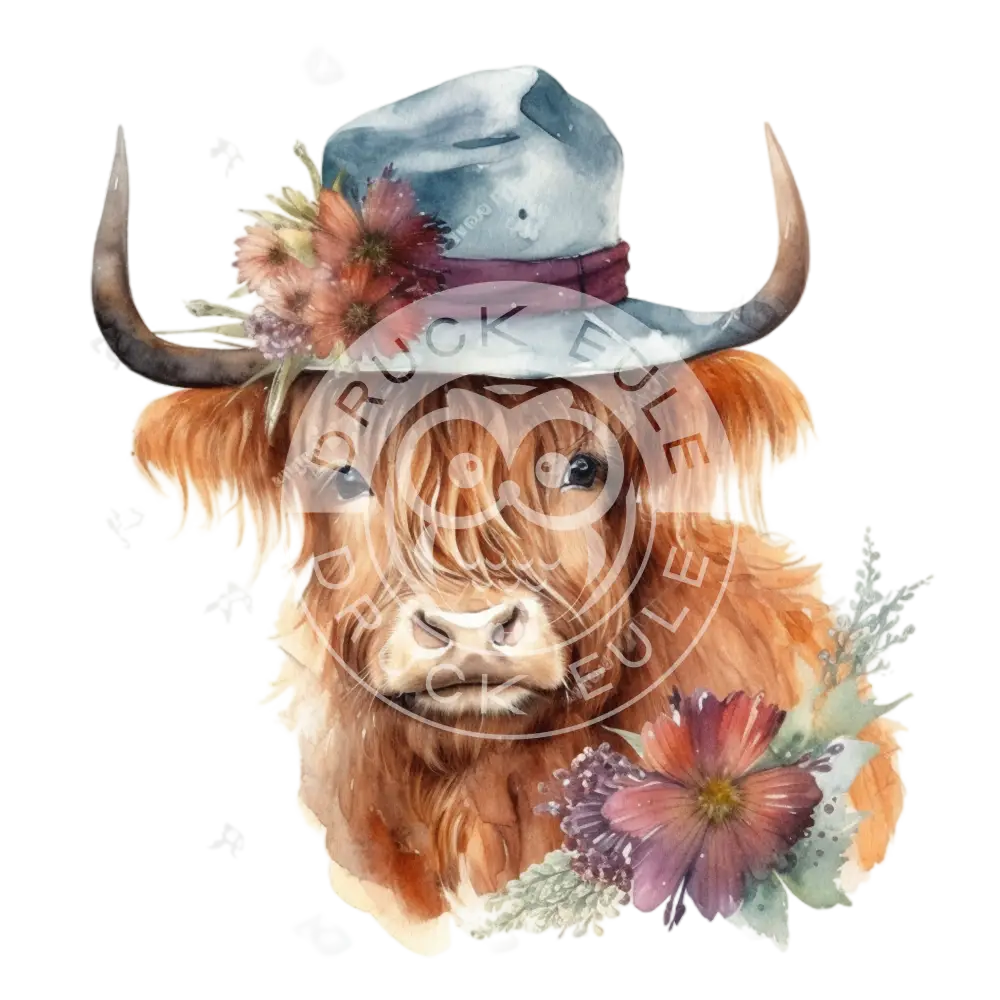 Bügelbild Highland Kuh 1.5-10