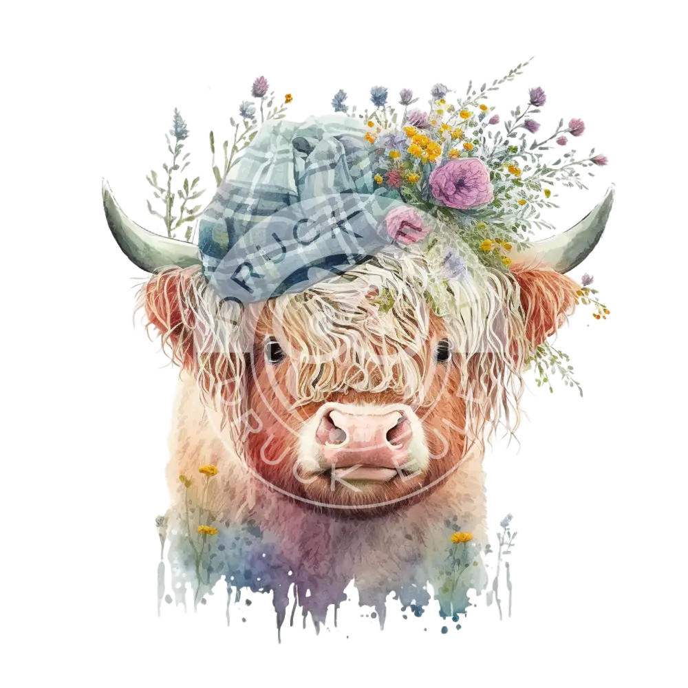 Bügelbild Highland Kuh 1.5-7