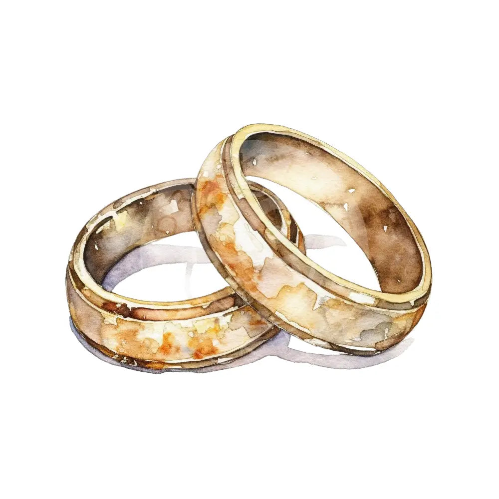 Bügelbild Hochzeitsringe 122-8