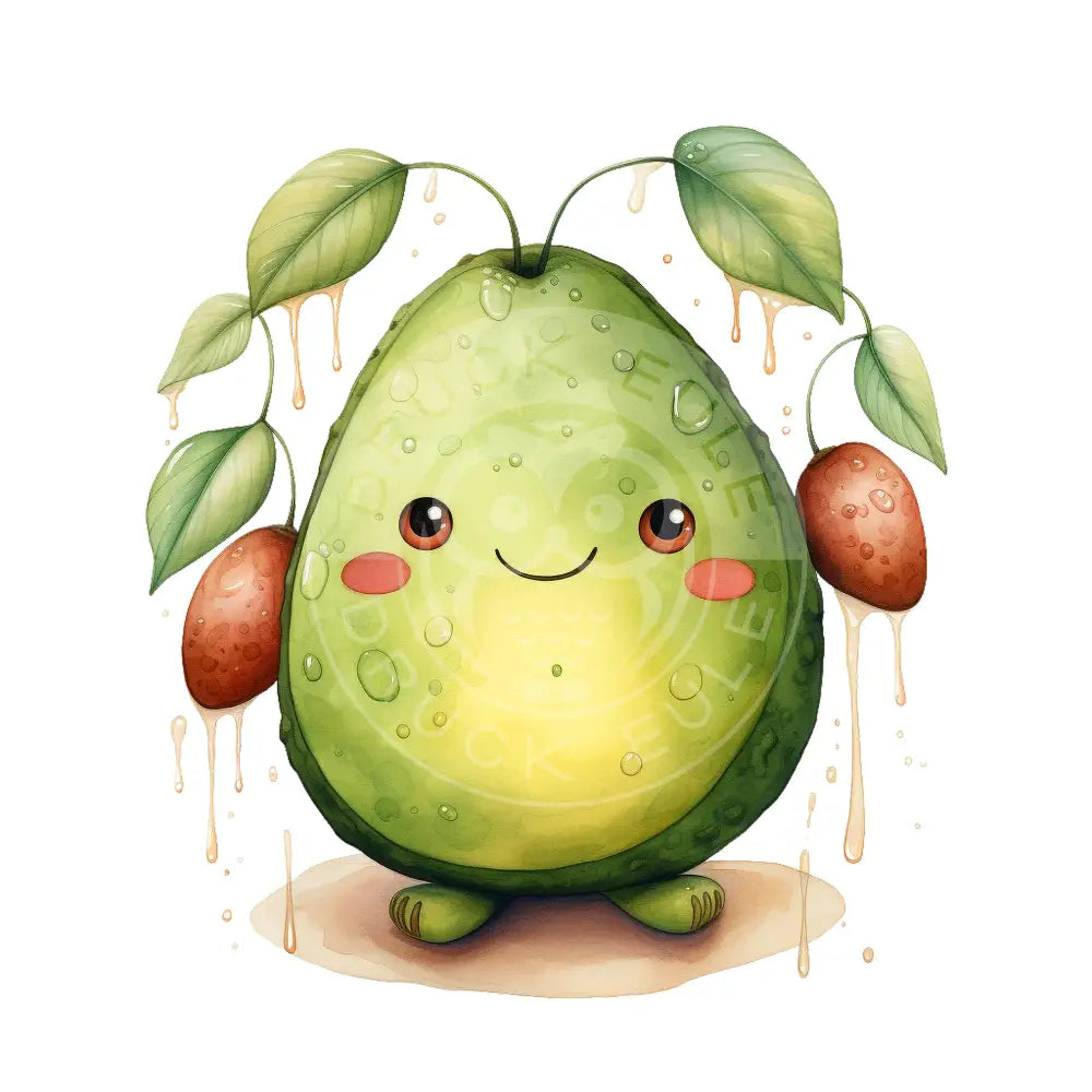 Bügelbild Kawaii Avocado 655-11