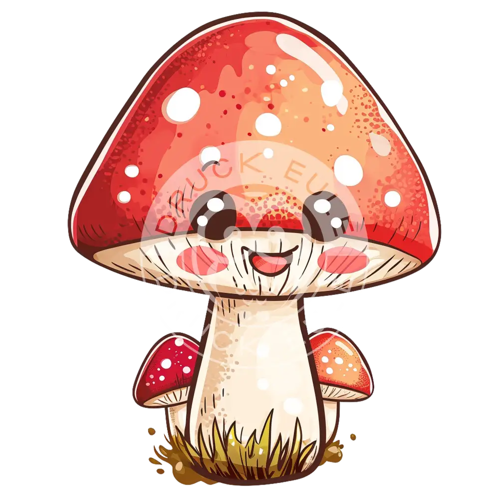 Bügelbild Kawaii Pilz 1186.10