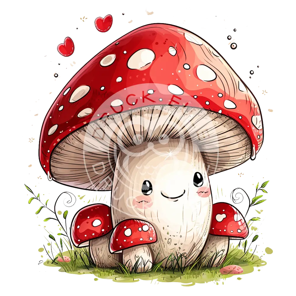 Bügelbild Kawaii Pilz 1186.12