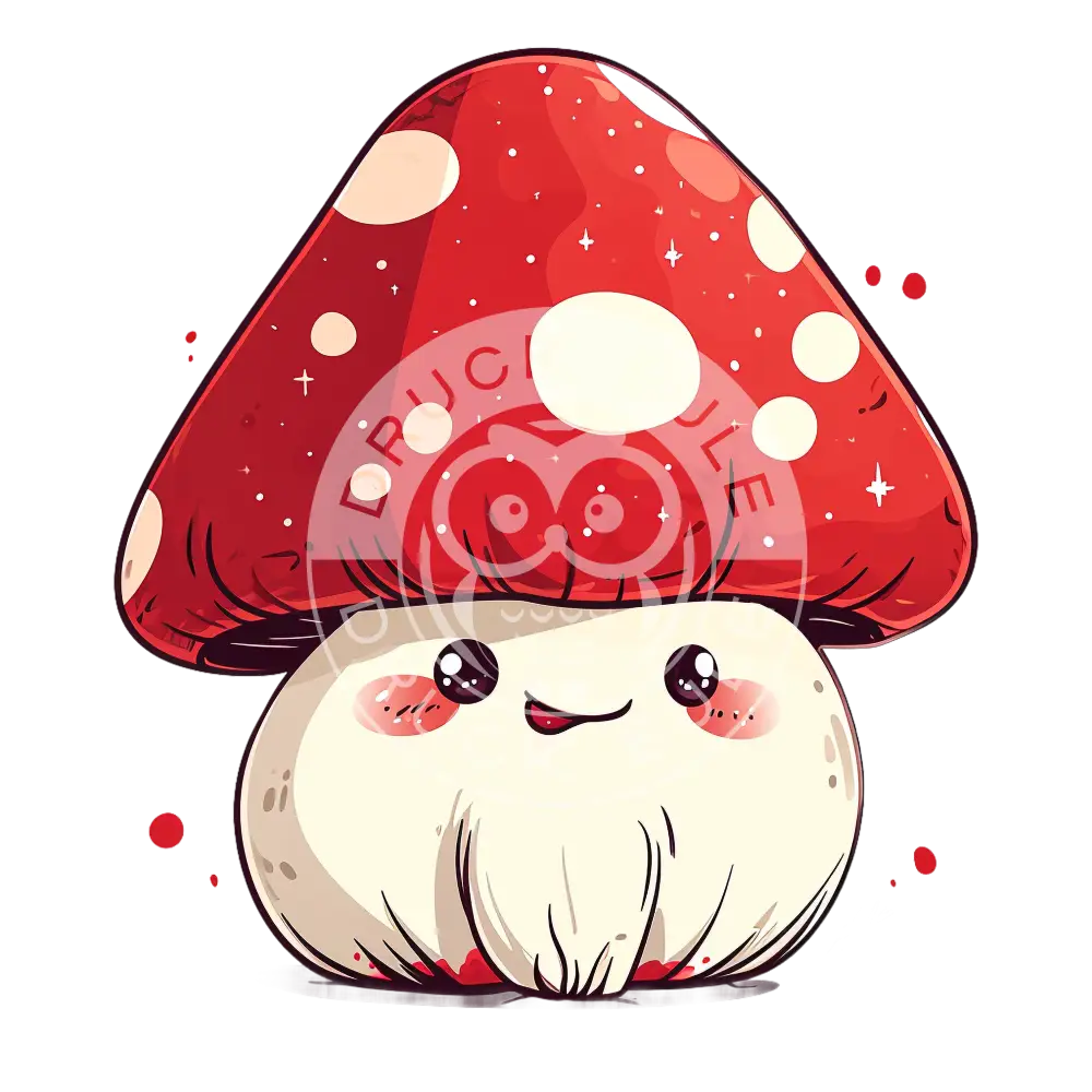 Bügelbild Kawaii Pilz 1186.13