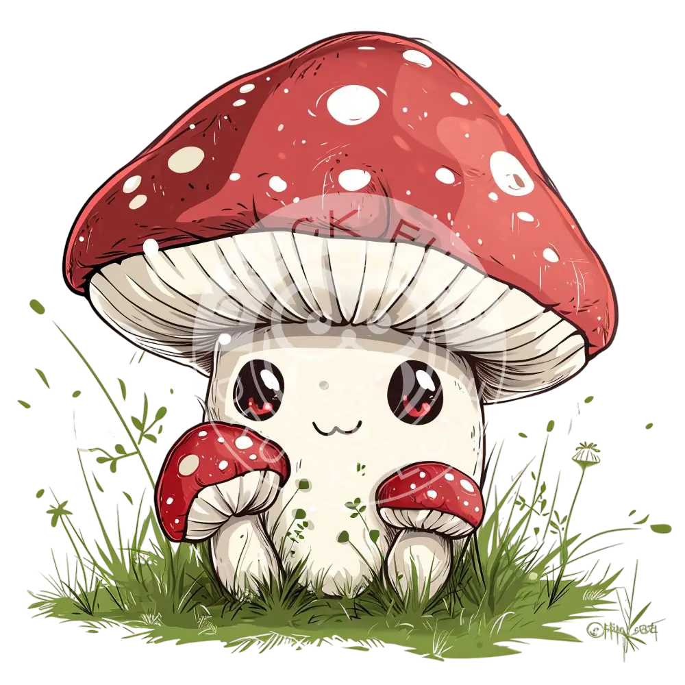 Bügelbild Kawaii Pilz 1186.17