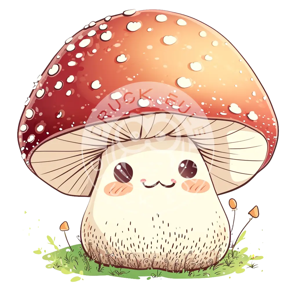 Bügelbild Kawaii Pilz 1186.2