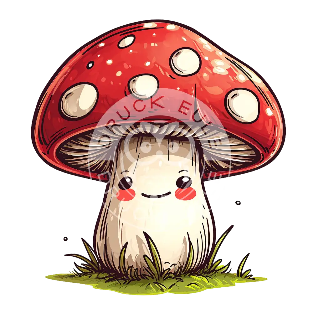 Bügelbild Kawaii Pilz 1186.4