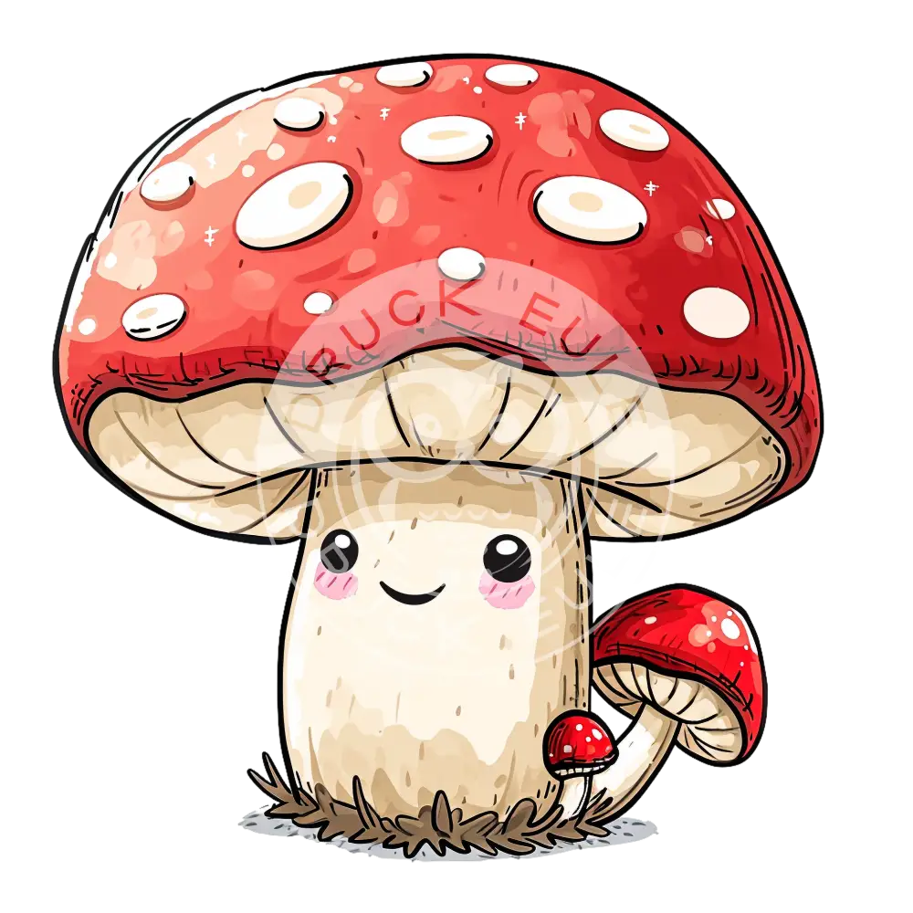 Bügelbild Kawaii Pilz 1186.5