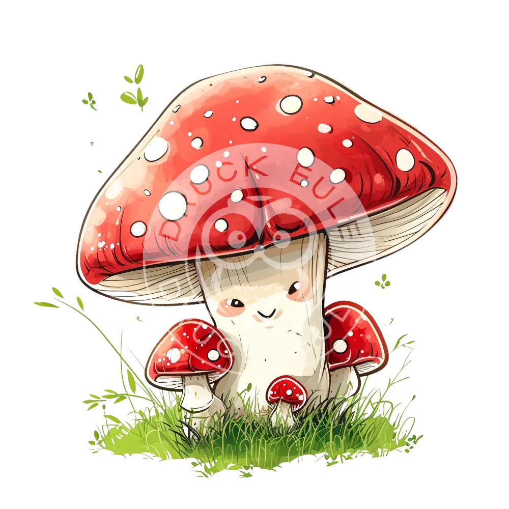 Bügelbild Kawaii Pilz 1186.6