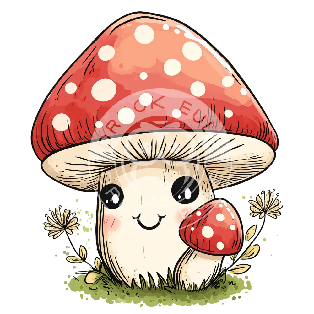 Bügelbild Kawaii Pilz 1186.7