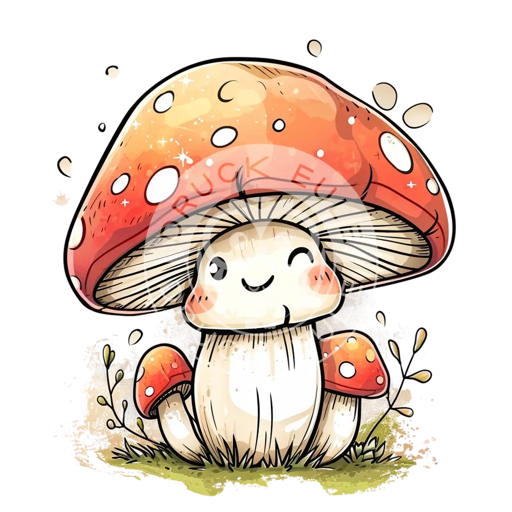 Bügelbild Kawaii Pilz 1186.8