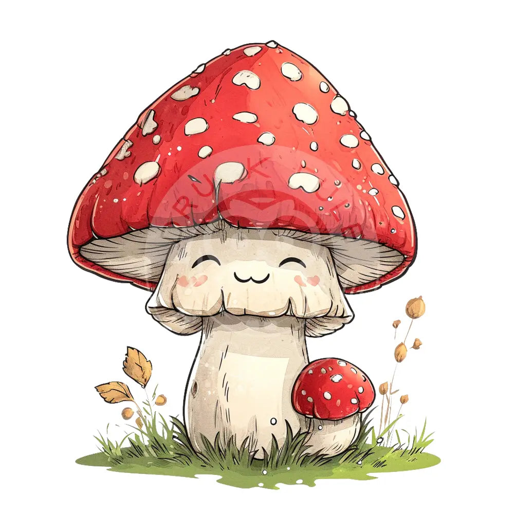 Bügelbild Kawaii Pilz 1186.9