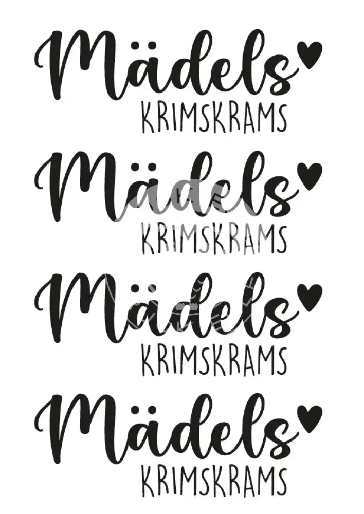 Bügelbild Mädels Krimskrams Bügelbild