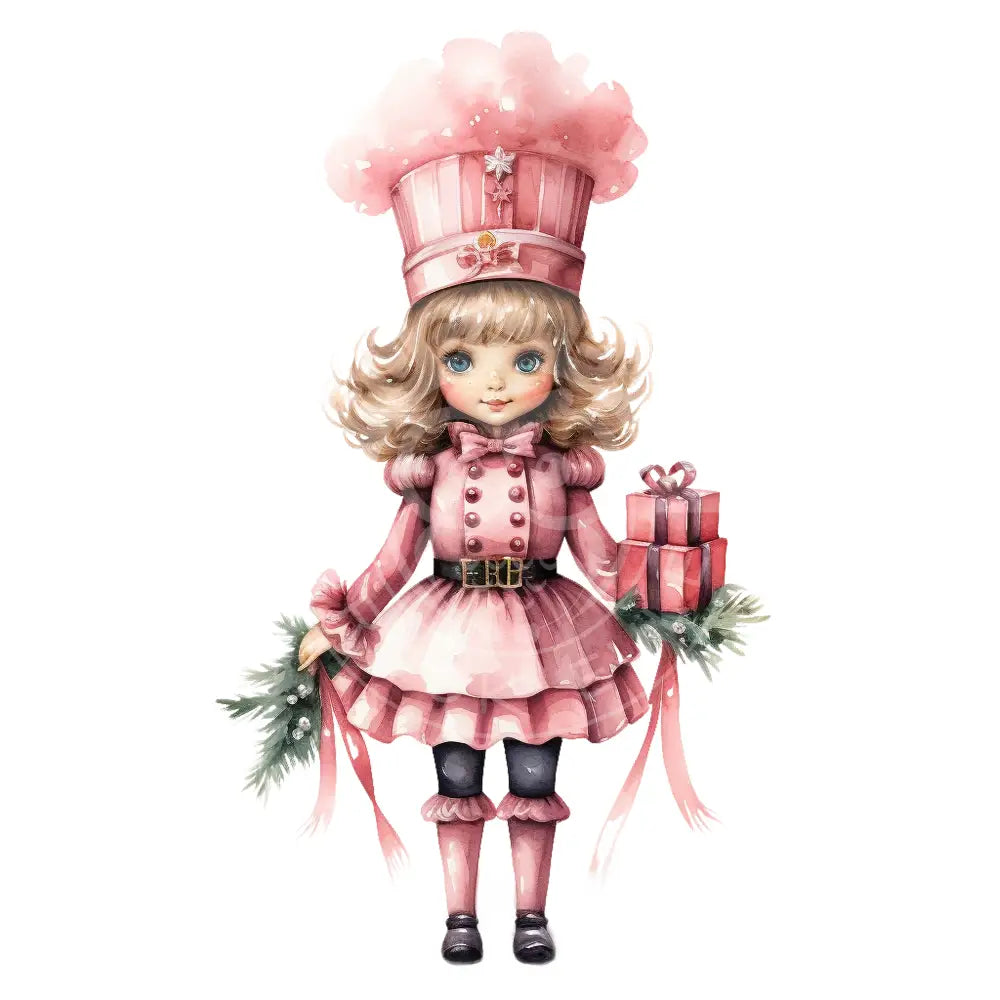 Bügelbild Weihnachten Pink 577-20