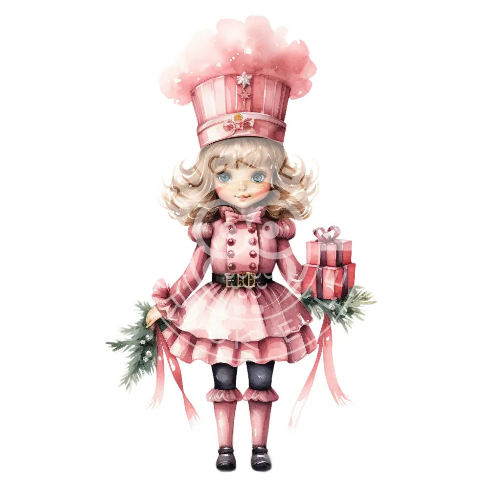 Bügelbild Weihnachten Pink 577-20