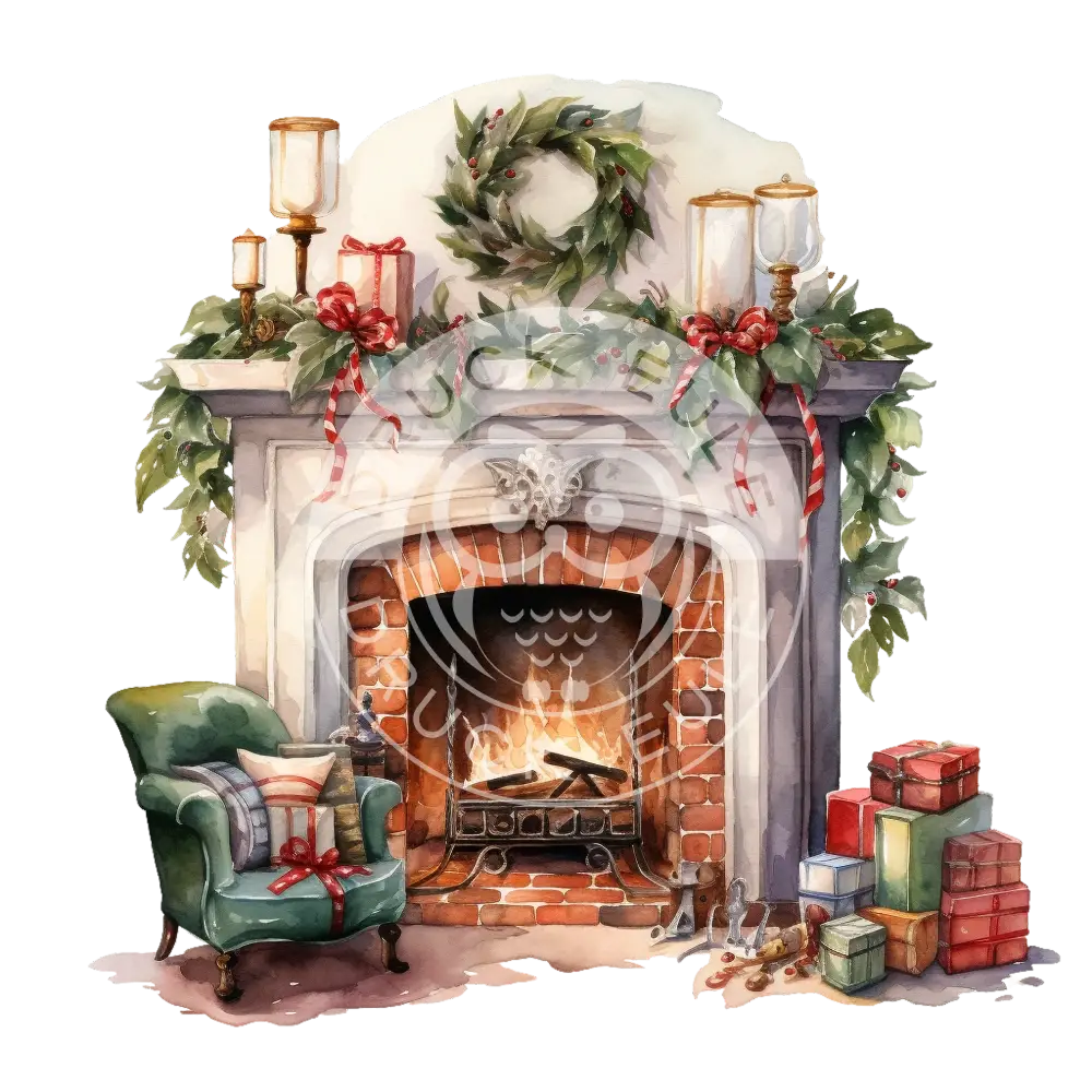Bügelbild Weihnachtskamin 530-1