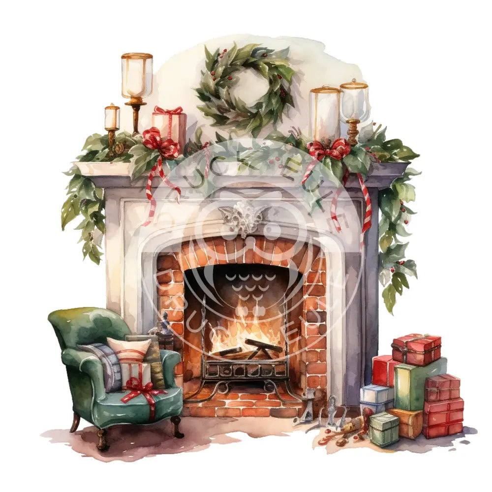 Bügelbild Weihnachtskamin 530-1