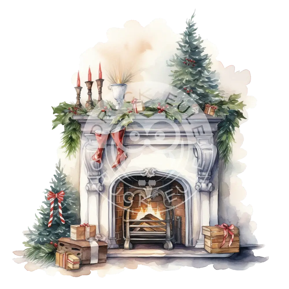 Bügelbild Weihnachtskamin 530-4
