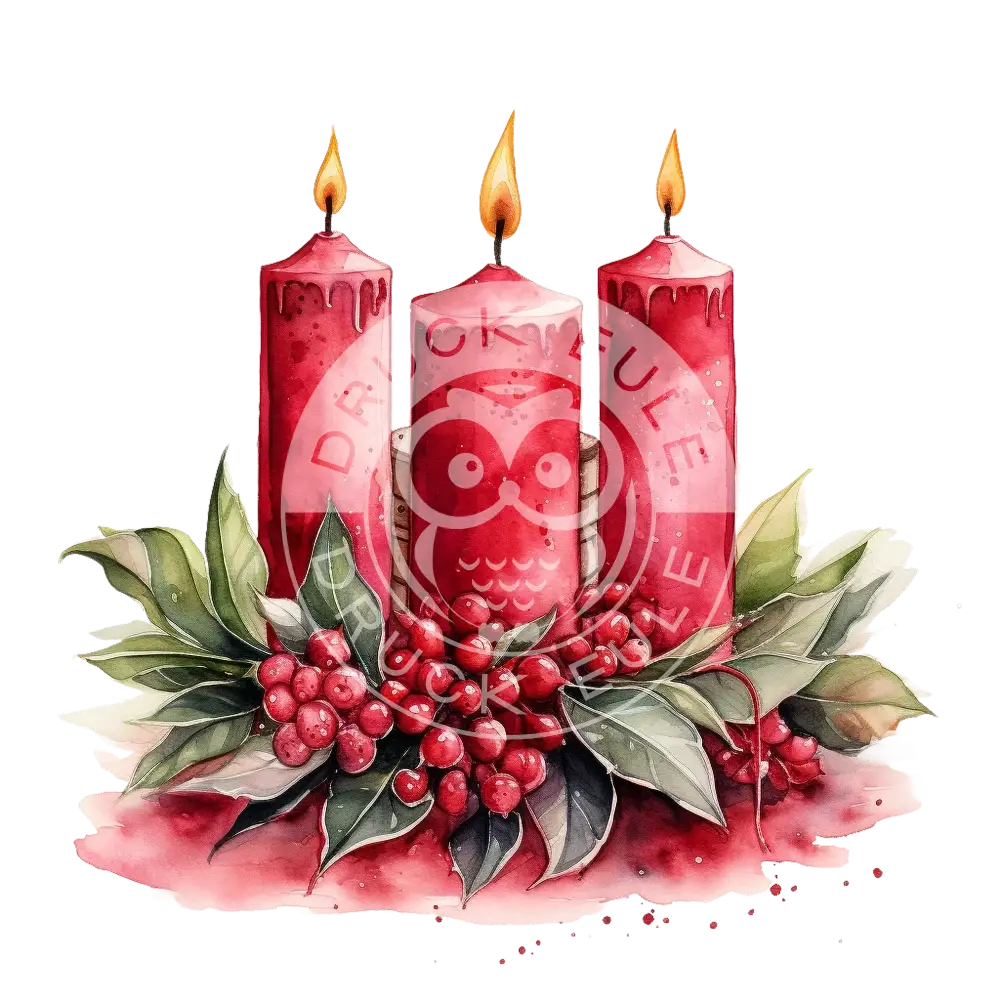 Bügelbild Weihnachtskerze 541-1