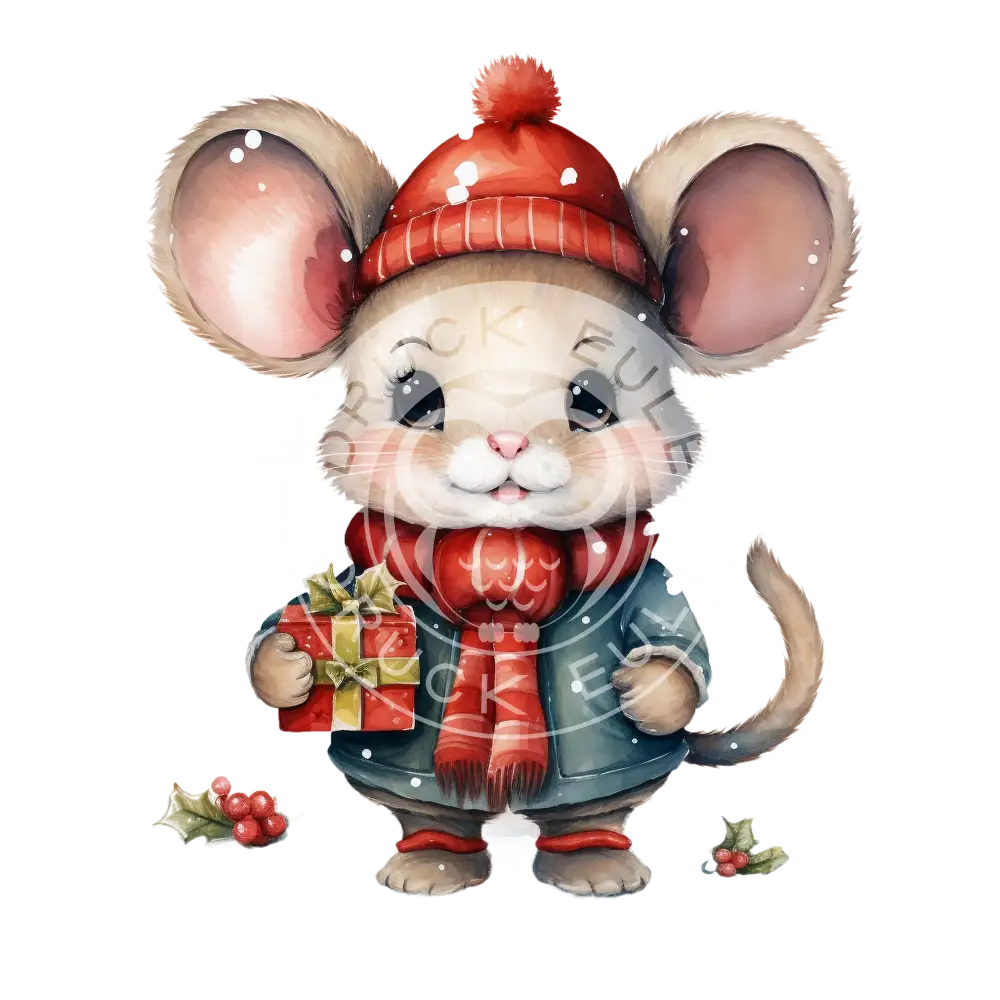 Bügelbild Weihnachtsmaus 611-7