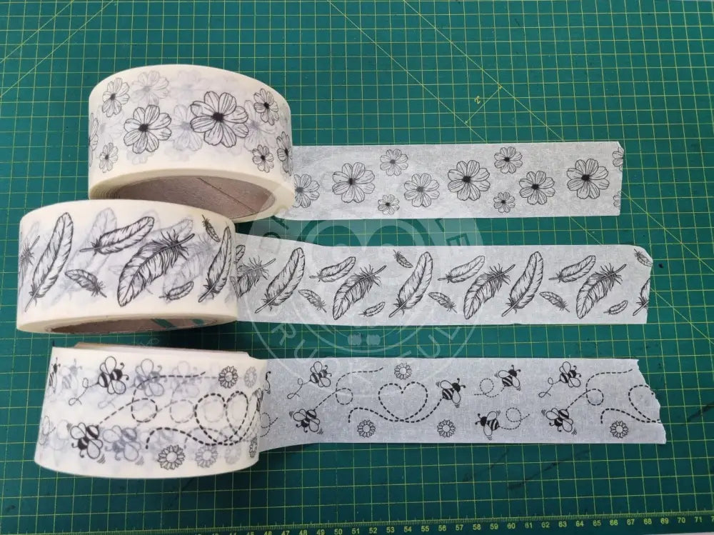 Papierklebeband weiss Blumenzauber rubon