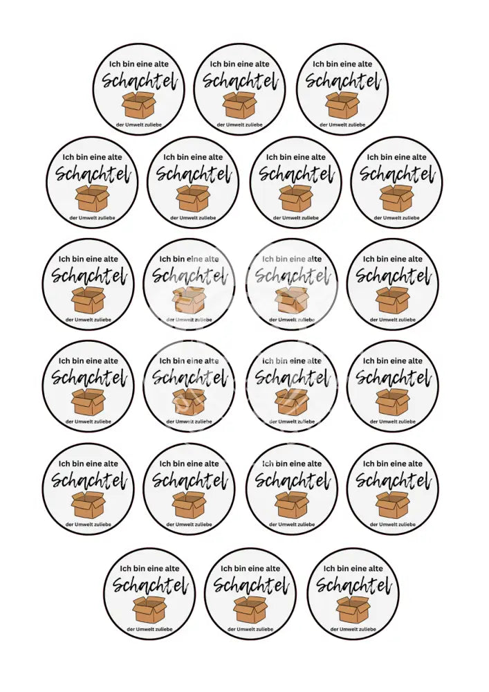 Sticker Alte Schachtel