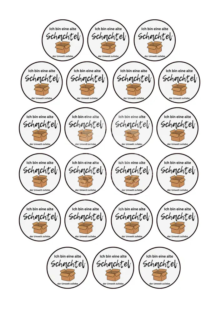 Sticker Alte Schachtel