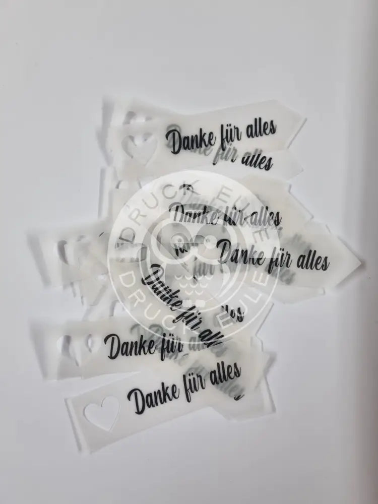 Transparentpapier Danke für alles