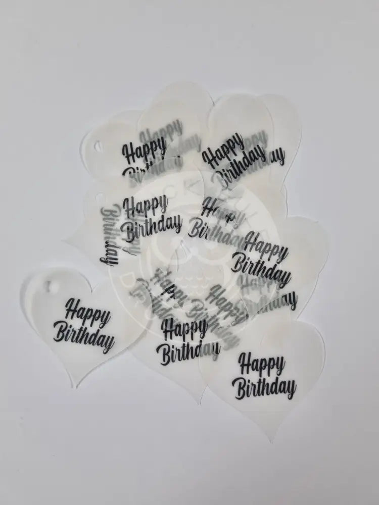 Transparentpapier Happy Birthday