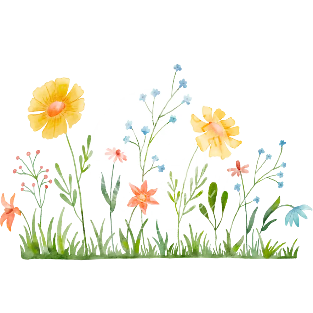Wasserschiebefolie Blumenwiese 1