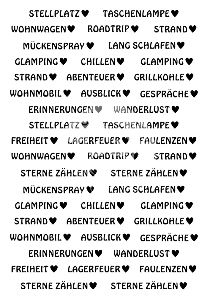 Wasserschiebefolie Camping 1