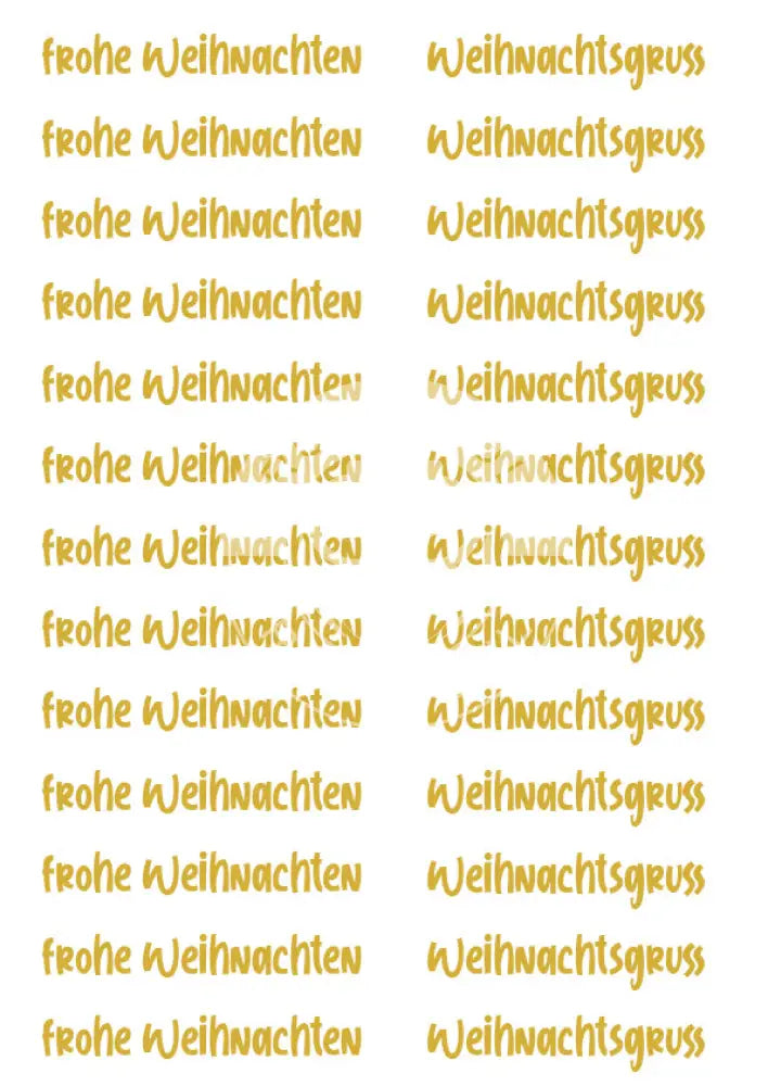 Wasserschiebefolie Stabkerzen 9 Gold