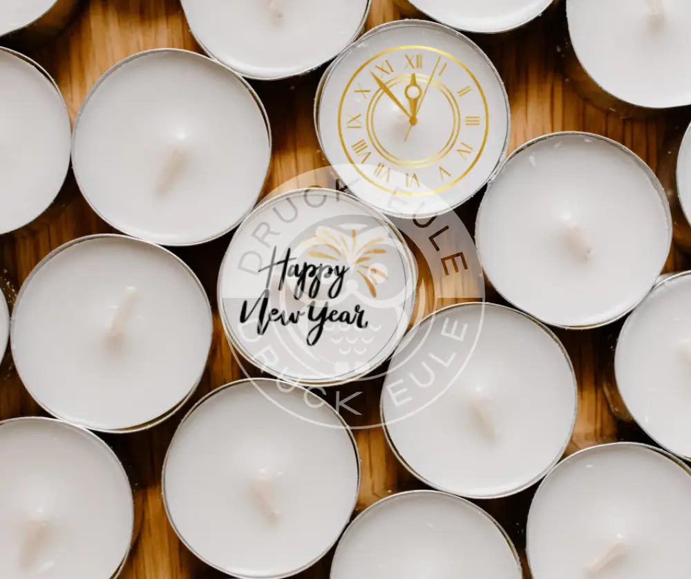 Wasserschiebefolie Teelichtbotschaft Neujahr 2
