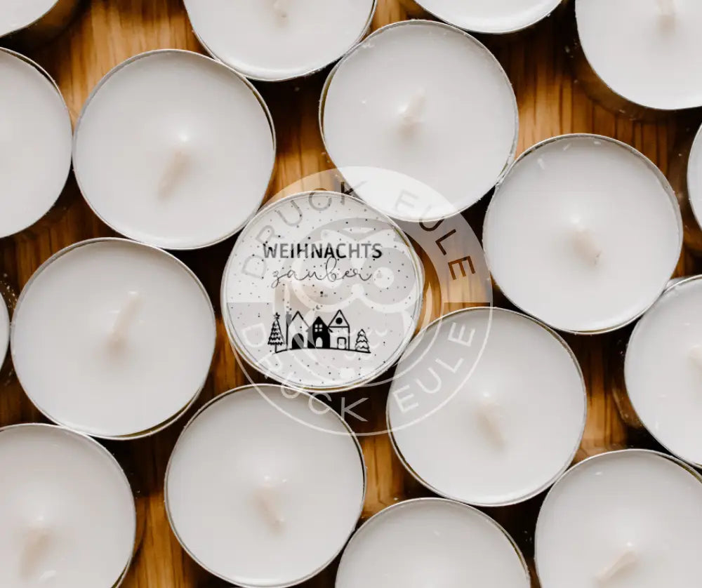Wasserschiebefolie Teelichtbotschaft Weihnachtszauber