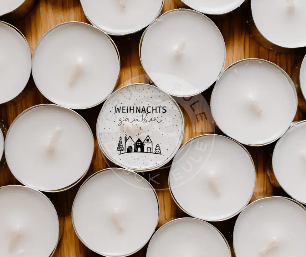 Wasserschiebefolie Teelichtbotschaft Weihnachtszauber
