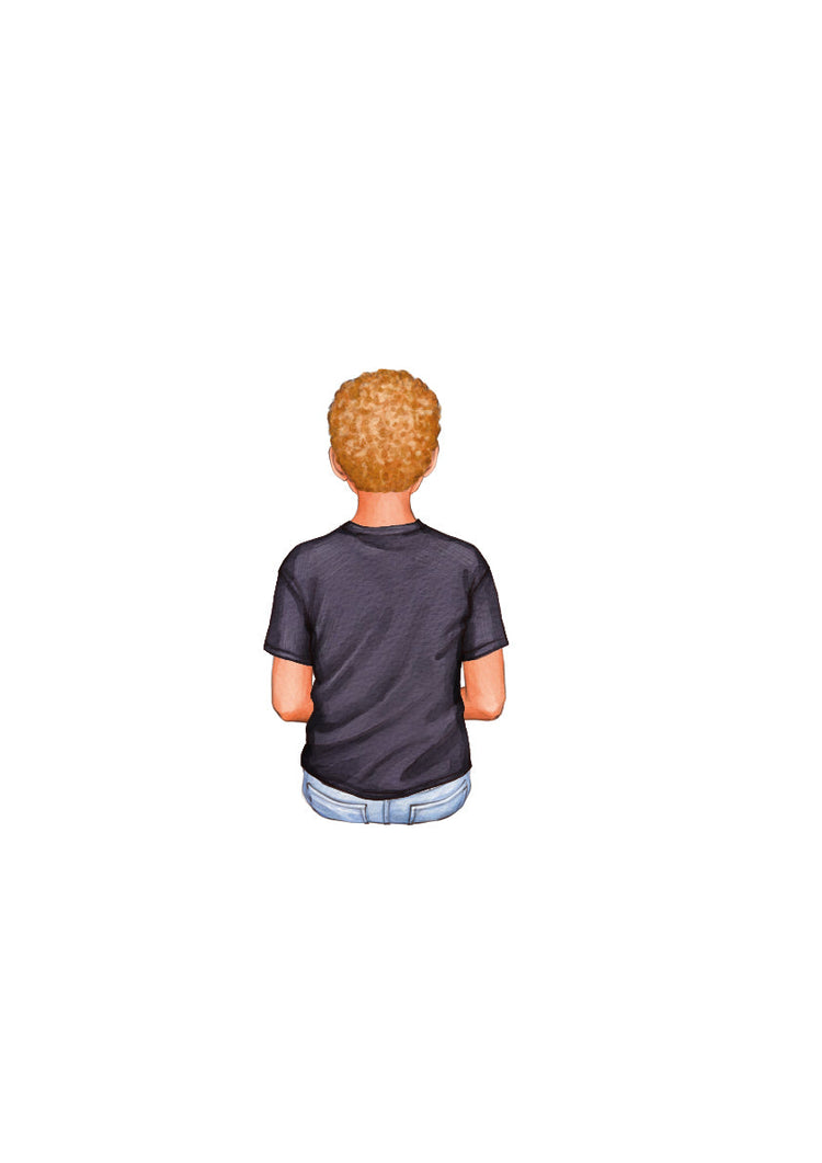 Bügelbilder Boy mit Locken