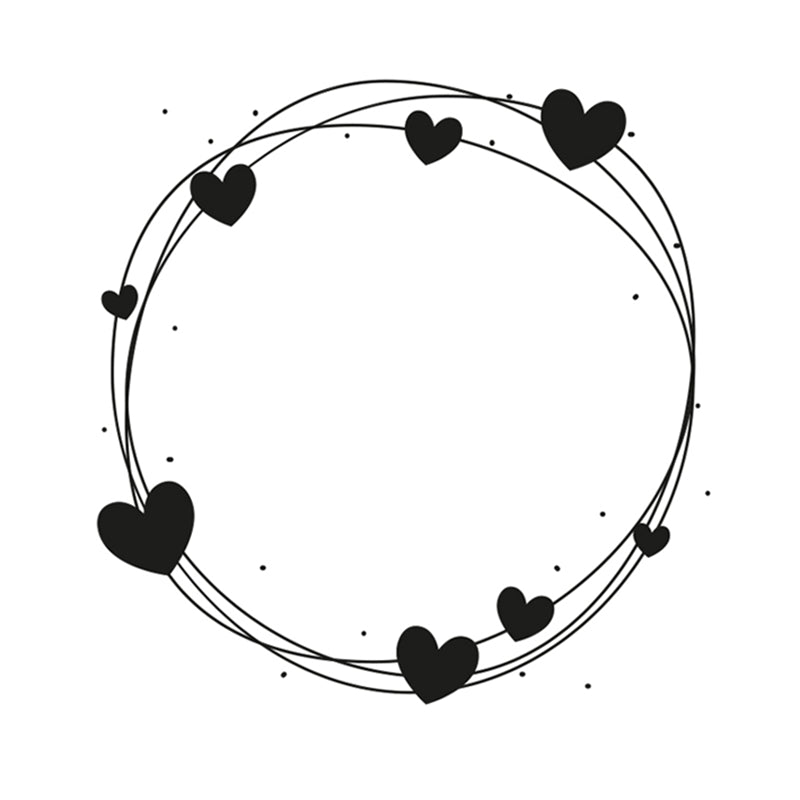 Stempel Kreis mit Herz