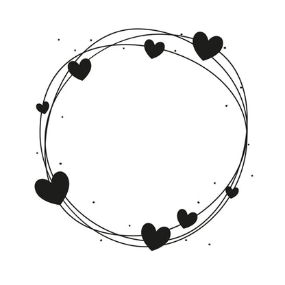 Stempel Kreis mit Herz