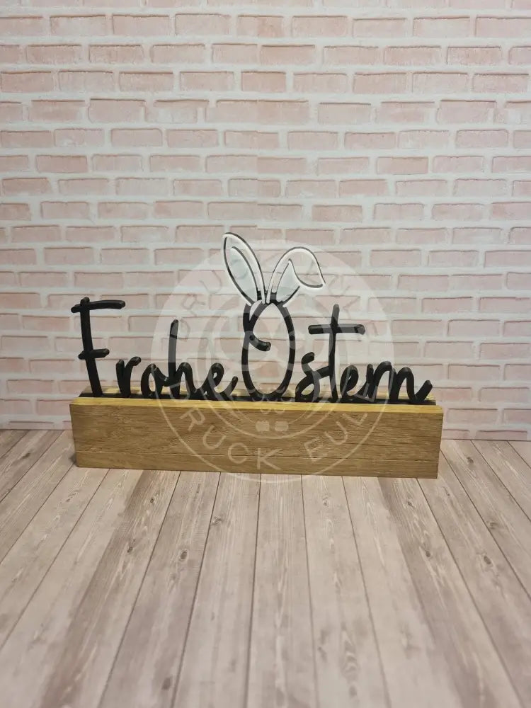 3D-Druck Frohe Ostern schwarz rubon