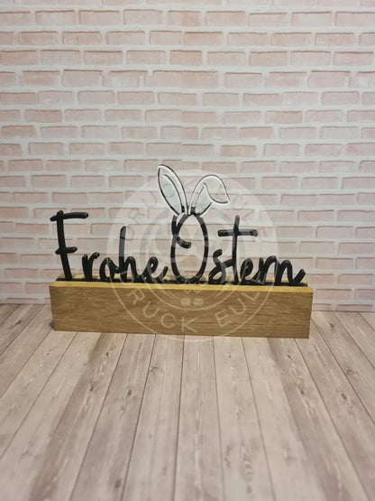3D-Druck Frohe Ostern schwarz rubon