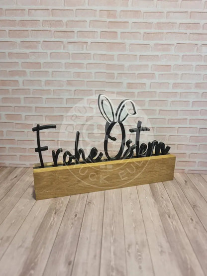 3D-Druck Frohe Ostern schwarz rubon