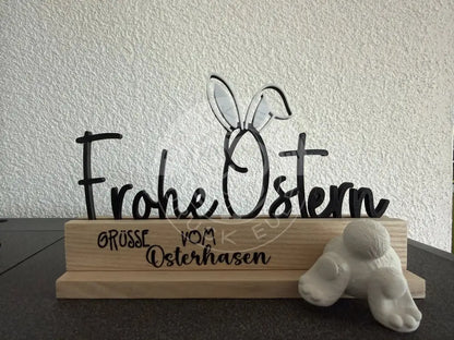 3D-Druck Frohe Ostern schwarz rubon