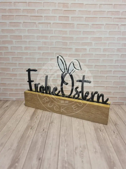 3D-Druck Frohe Ostern schwarz rubon