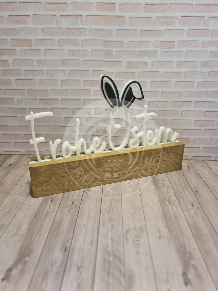 3D-Druck Frohe Ostern weiss rubon