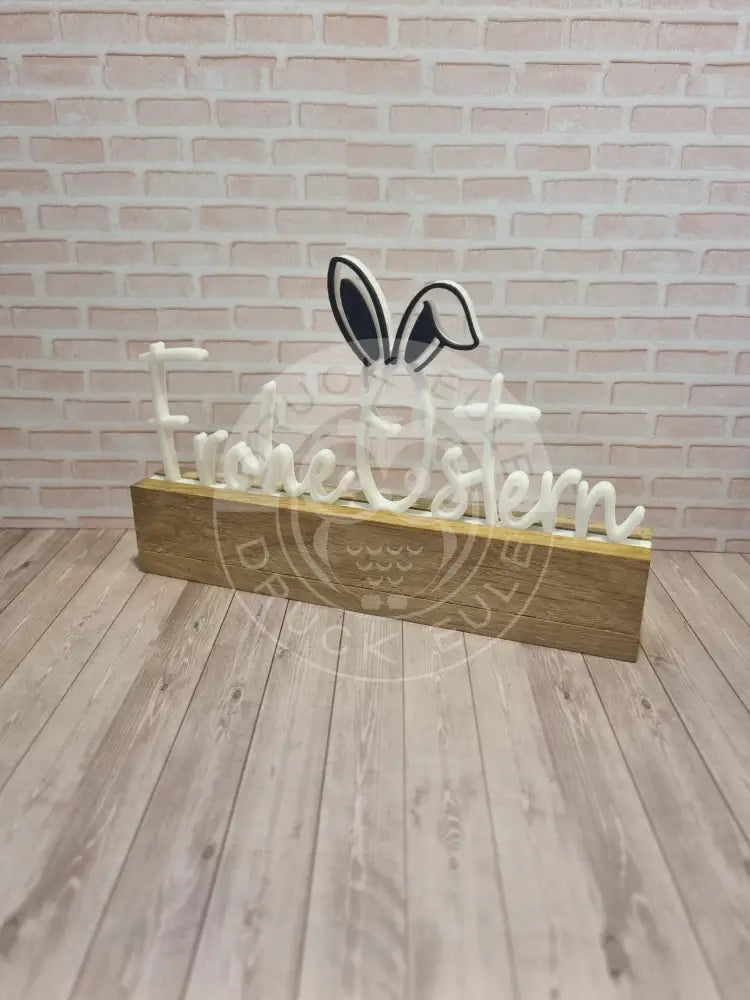 3D-Druck Frohe Ostern weiss rubon