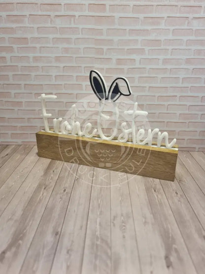 3D-Druck Frohe Ostern weiss rubon