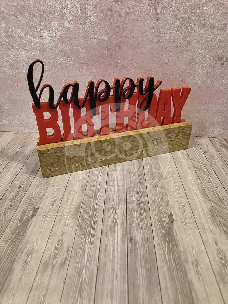 3D-Druck Happy Birthday 2 schwarz/rot - schwarz /rot - rubon
